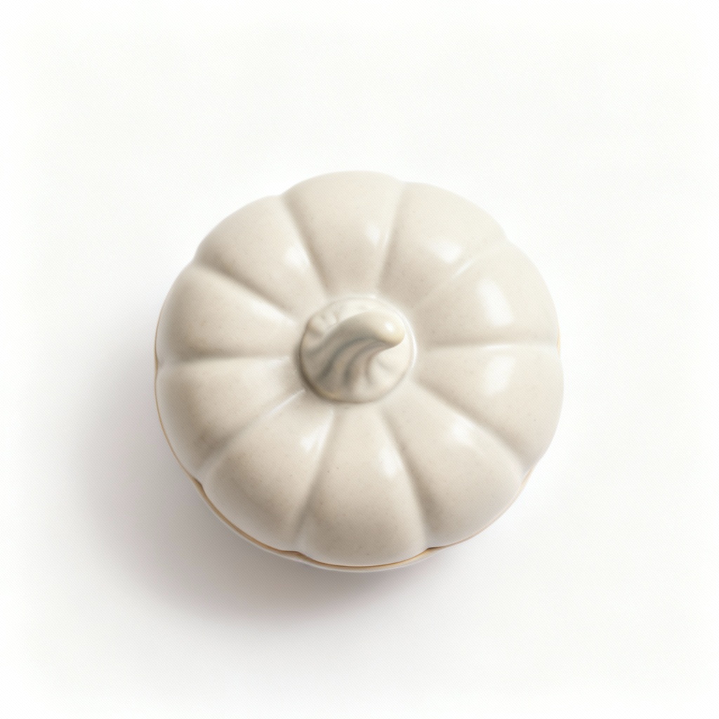 Ceramic Pumpkin Accent Lamp with Matte Finish - Seasonal Decor