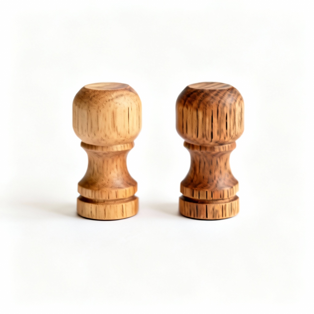 Mediterranean Wood & Pine Curtain Rod Holders - Set of 2