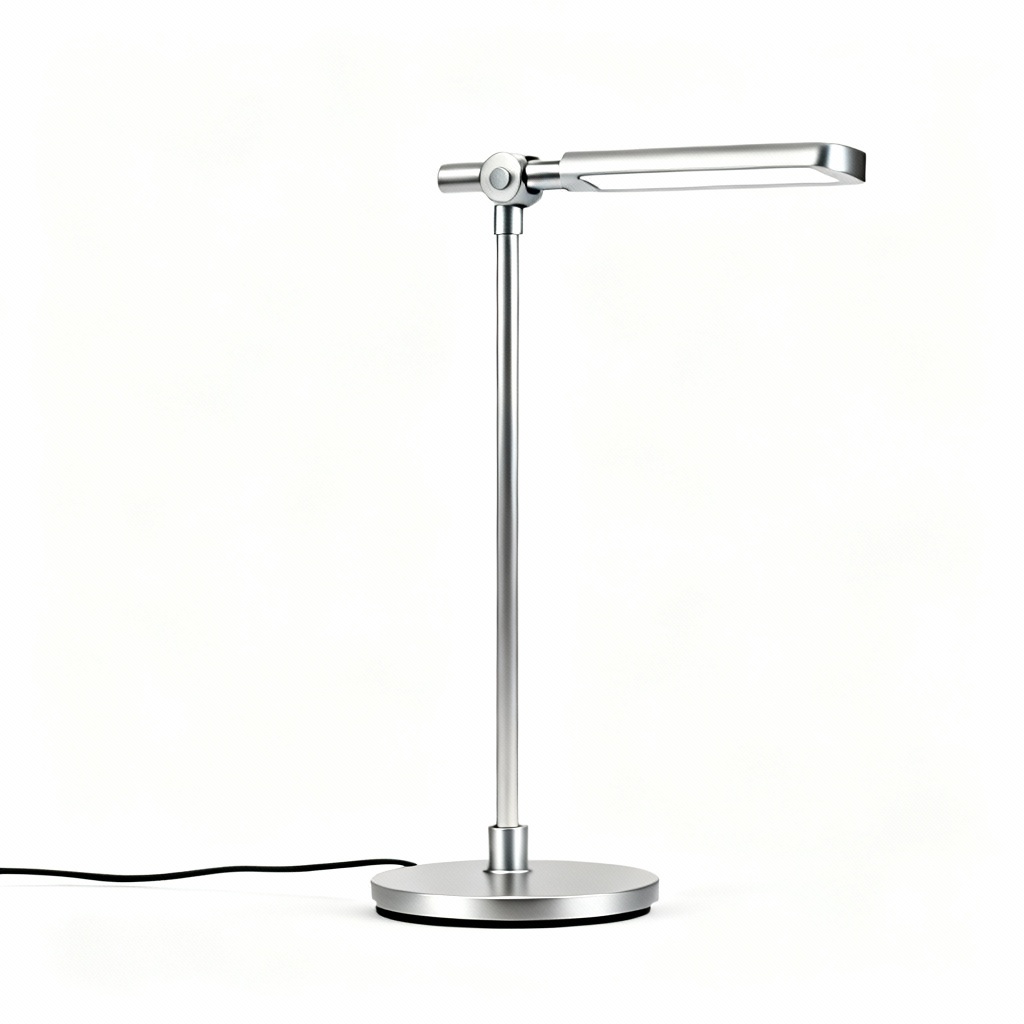 Minimalist Metal and Aluminum Desk Lamp - Adjustable Height, Asian-Inspired