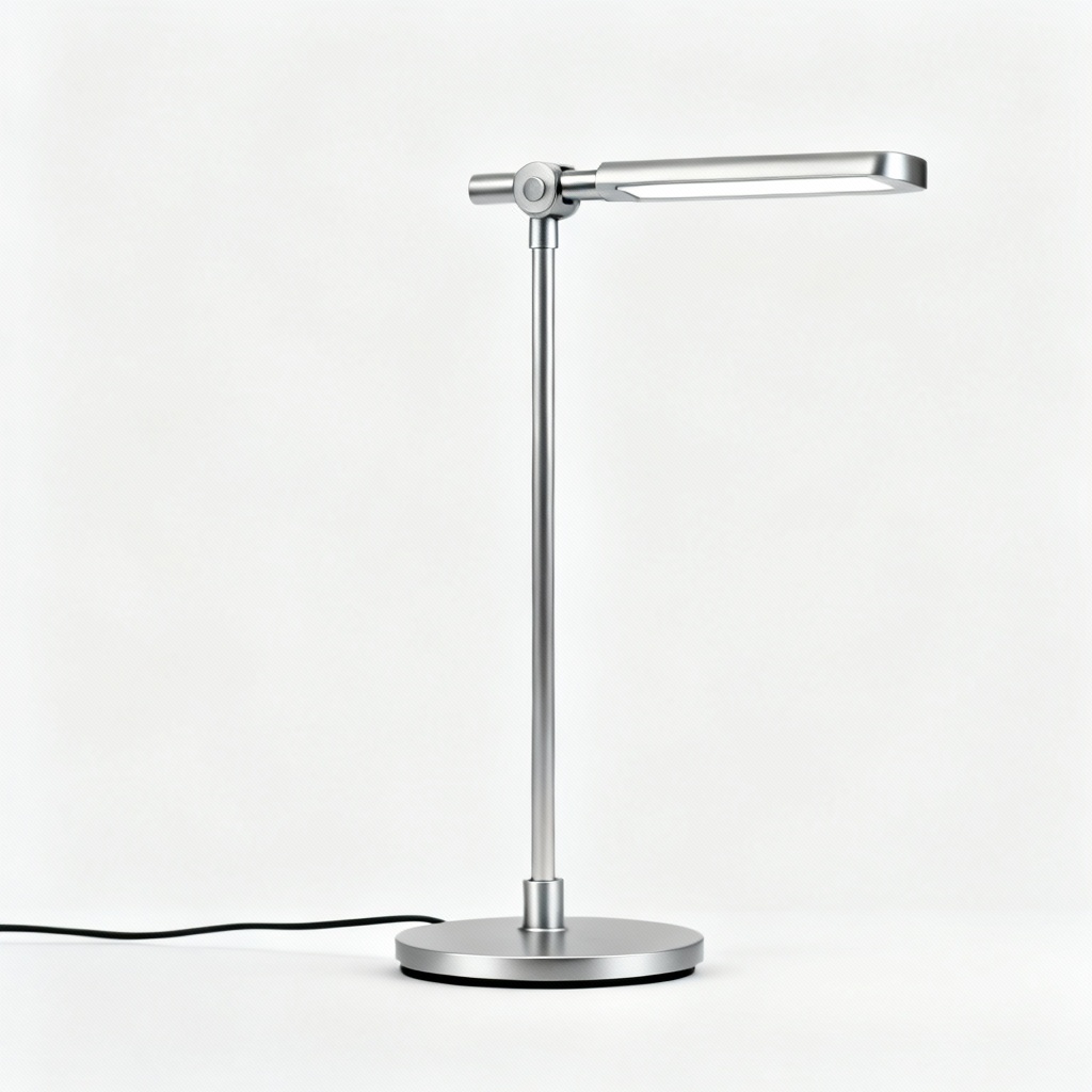 Minimalist Metal and Aluminum Desk Lamp - Adjustable Height, Asian-Inspired
