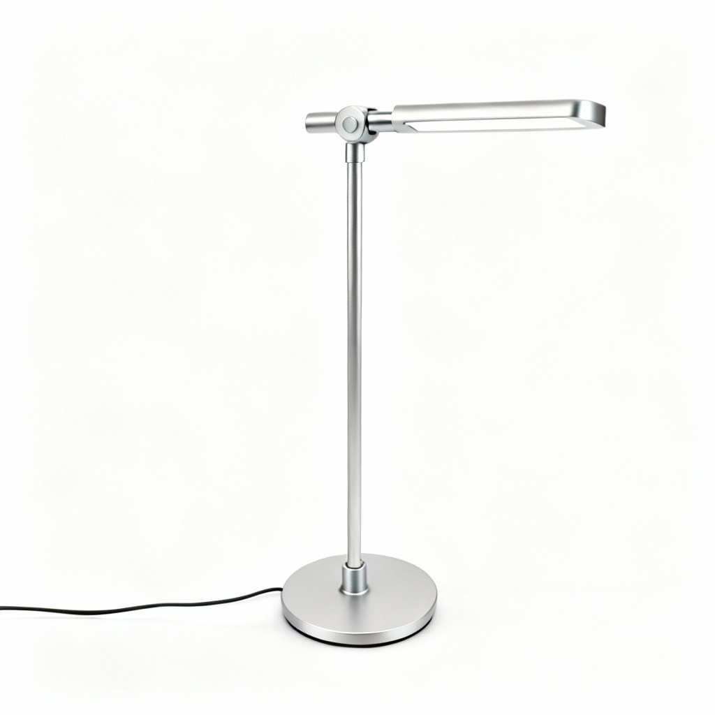 Minimalist Metal and Aluminum Desk Lamp - Adjustable Height, Asian-Inspired