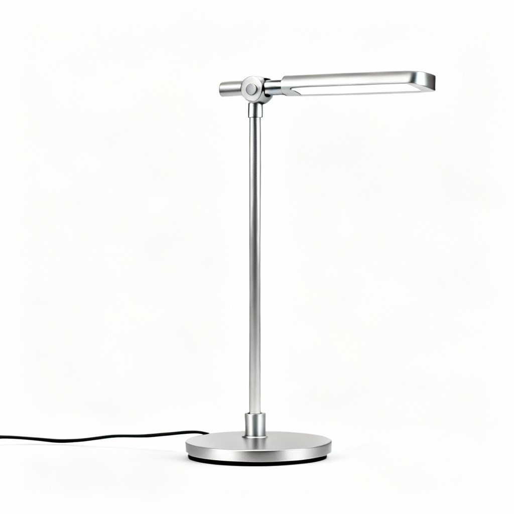 Minimalist Metal and Aluminum Desk Lamp - Adjustable Height, Asian-Inspired