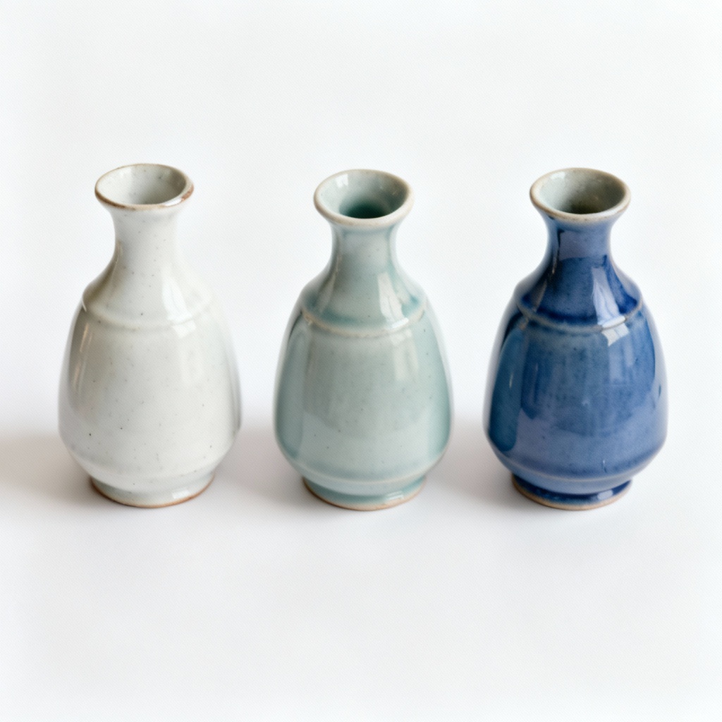 Modern Ceramic Succulent Planter - Set of 3, White