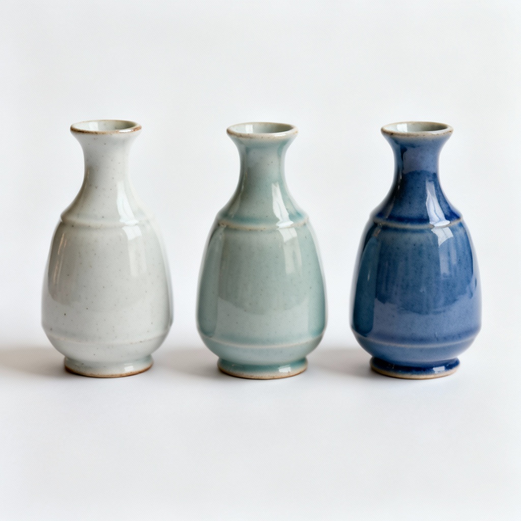 Modern Ceramic Succulent Planter - Set of 3, White