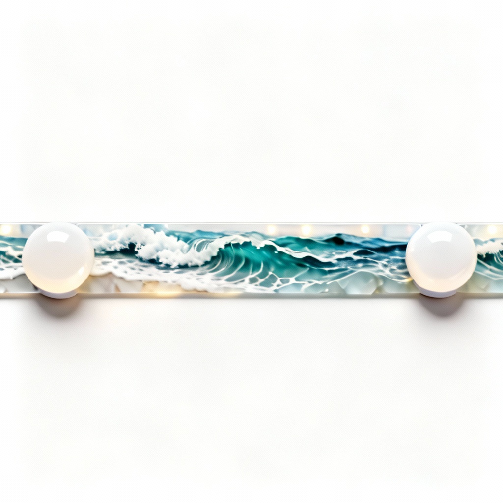 Resin LED Strip Light - Coastal Wave Pattern - 6.5 ft