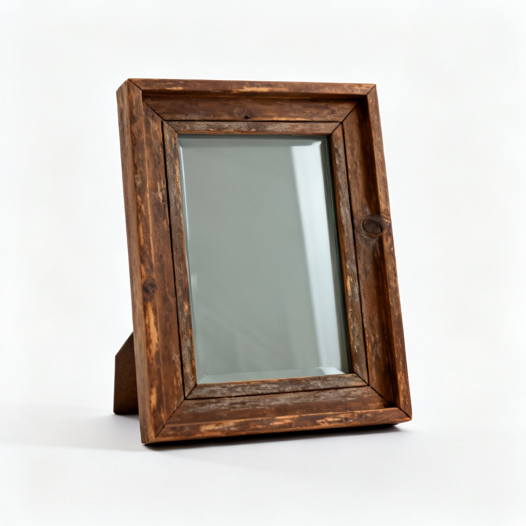Rustic Wooden Picture Frame - 4x6 Inch - Distressed Brown