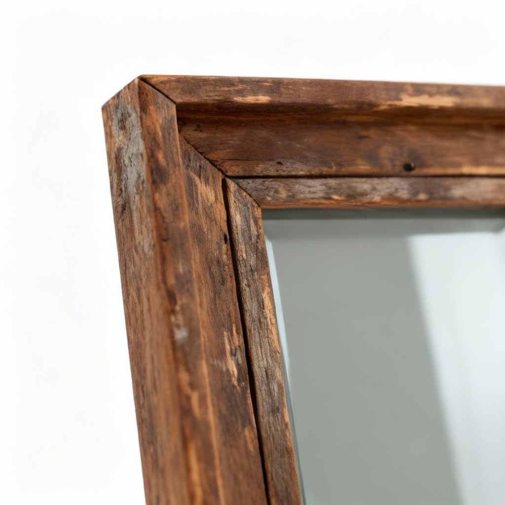 Rustic Wooden Picture Frame - 4x6 Inch - Distressed Brown