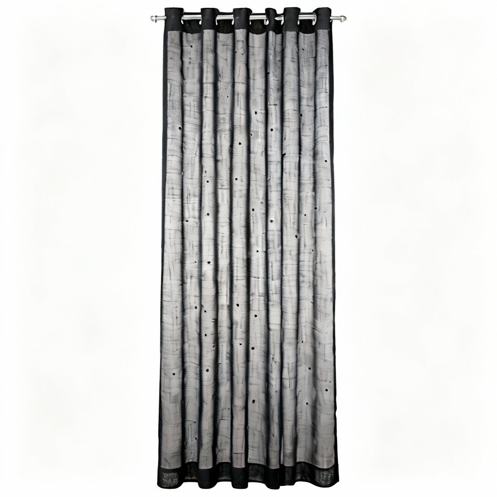 Sheer Linen Blend Curtains - Light Filtering Privacy Panel - 52 x 84 Inch, Single Panel