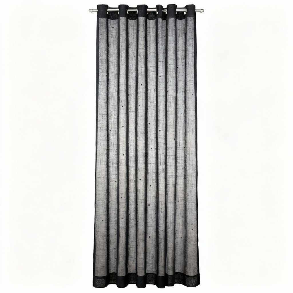 Sheer Linen Blend Curtains - Light Filtering Privacy Panel - 52 x 84 Inch, Single Panel