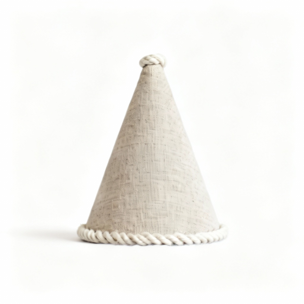 Textured Fabric Cone Wall Sconce with Cotton Trim - Holiday Accent Lighting