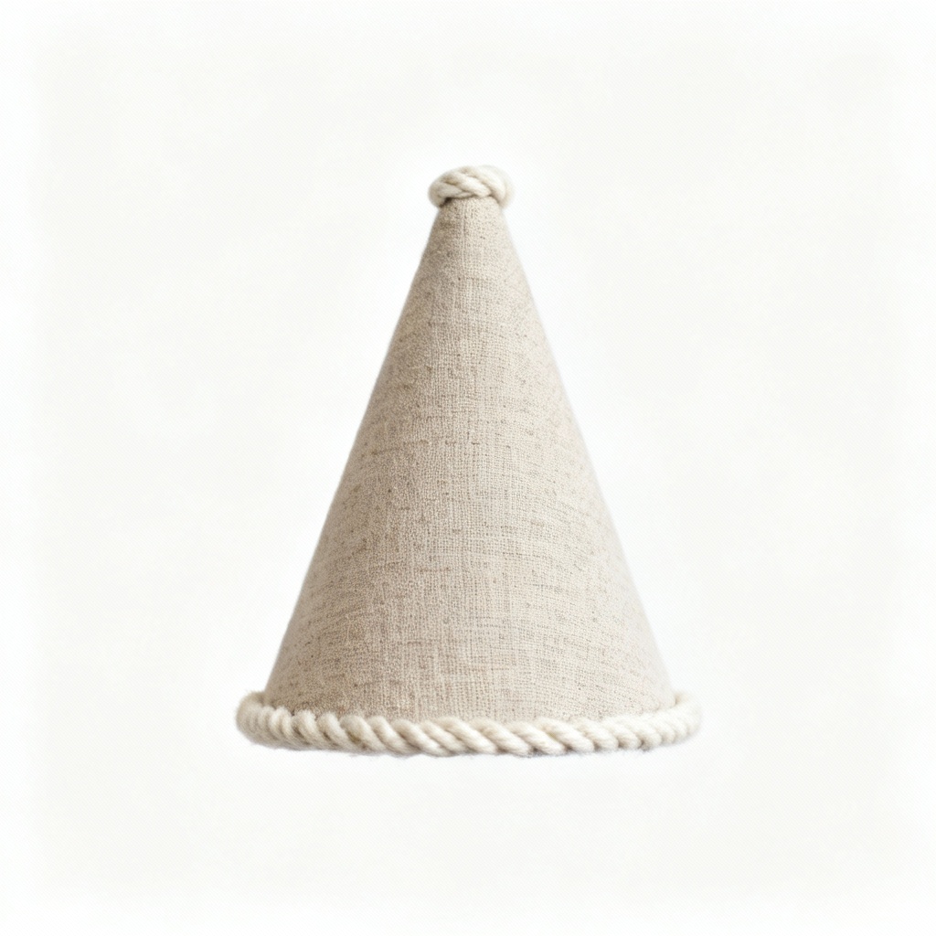 Textured Fabric Cone Wall Sconce with Cotton Trim - Holiday Accent Lighting