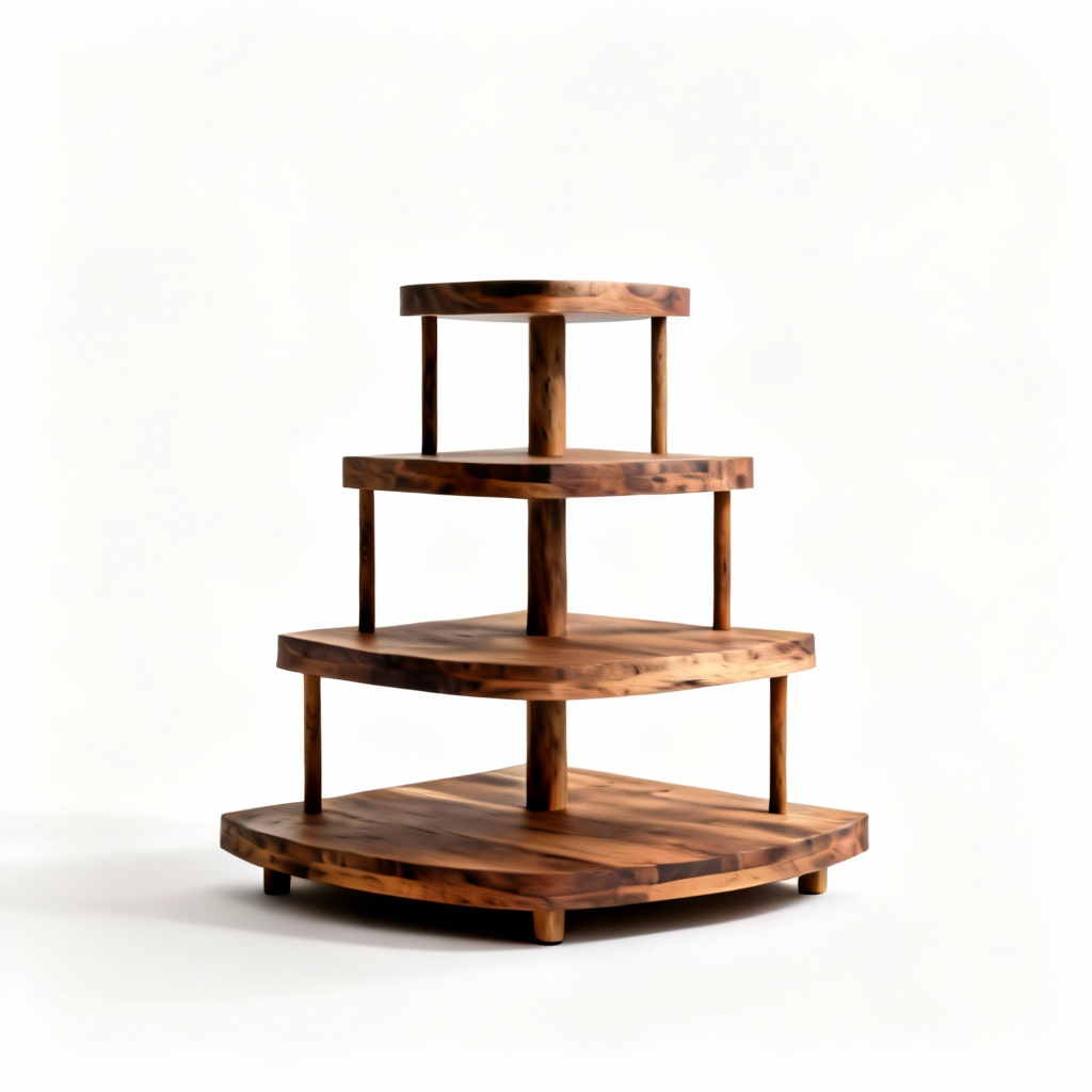 Tiered Wooden Plant Stand - 3-Tier Corner Display Shelf