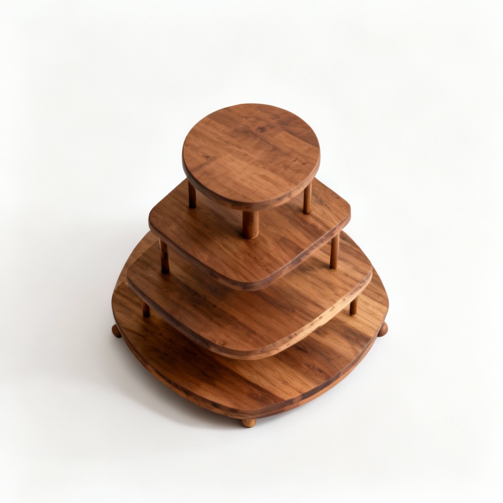 Tiered Wooden Plant Stand - 3-Tier Corner Display Shelf