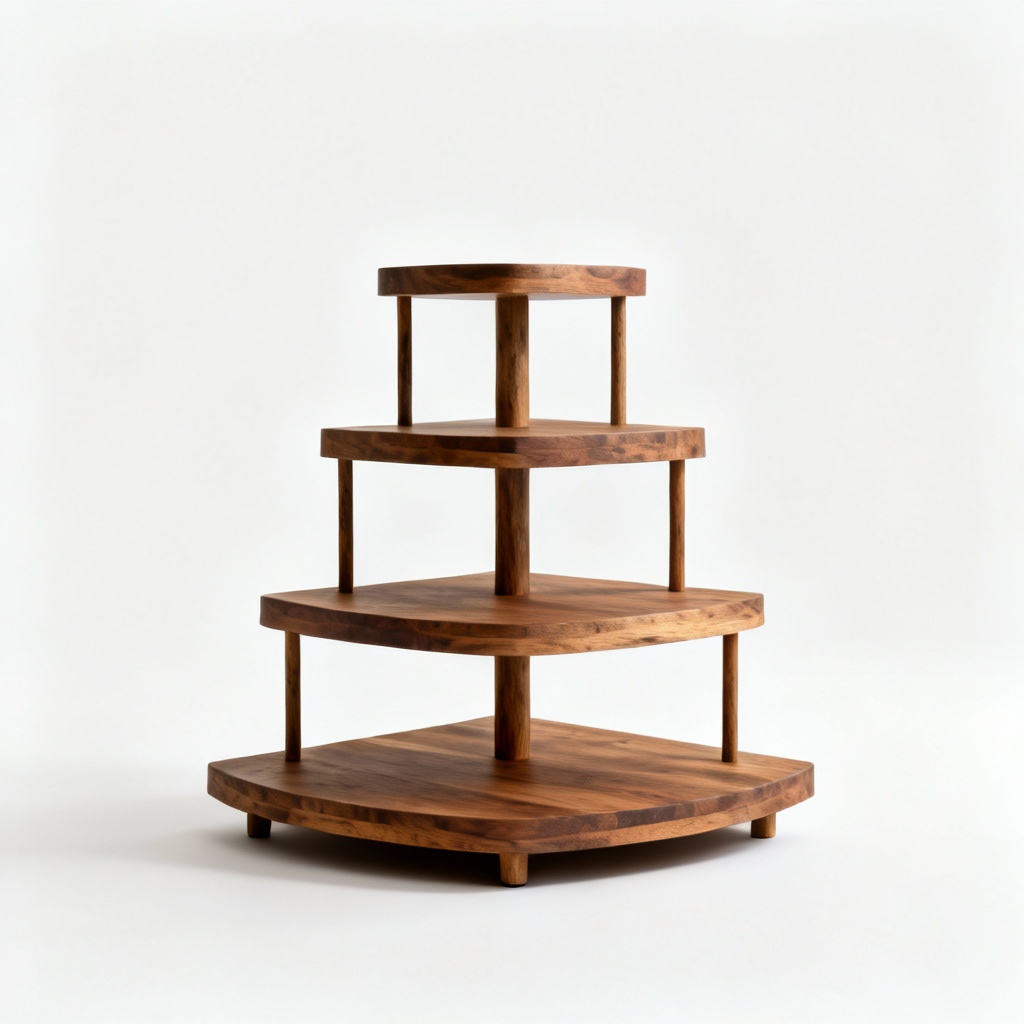 Tiered Wooden Plant Stand - 3-Tier Corner Display Shelf