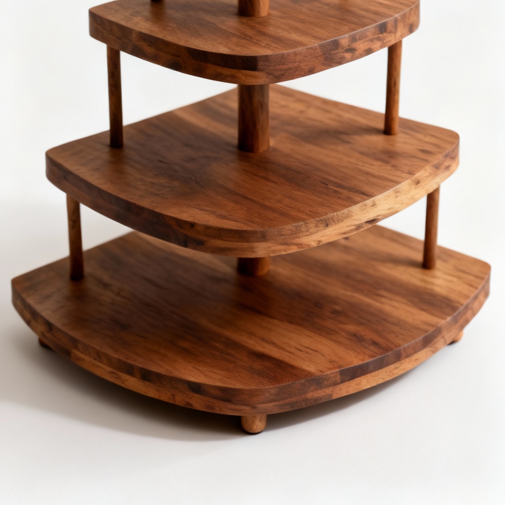 Tiered Wooden Plant Stand - 3-Tier Corner Display Shelf