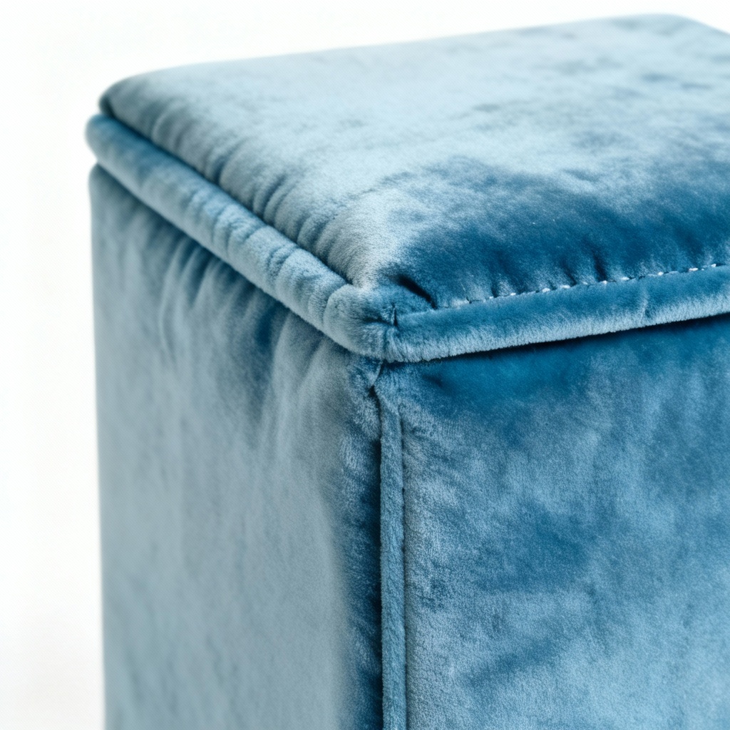 Velvet Fabric Lantern Storage Cubes - Set of 2 - Coastal Blue